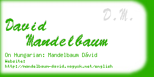 david mandelbaum business card